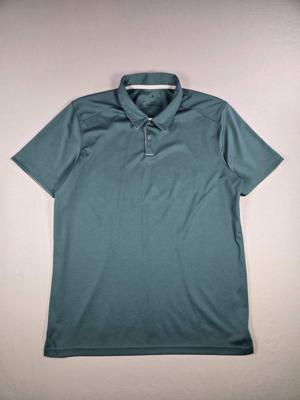 Oakley Mens Golf Performance Polo Shirt Short Sleeve Teal Green Size Large